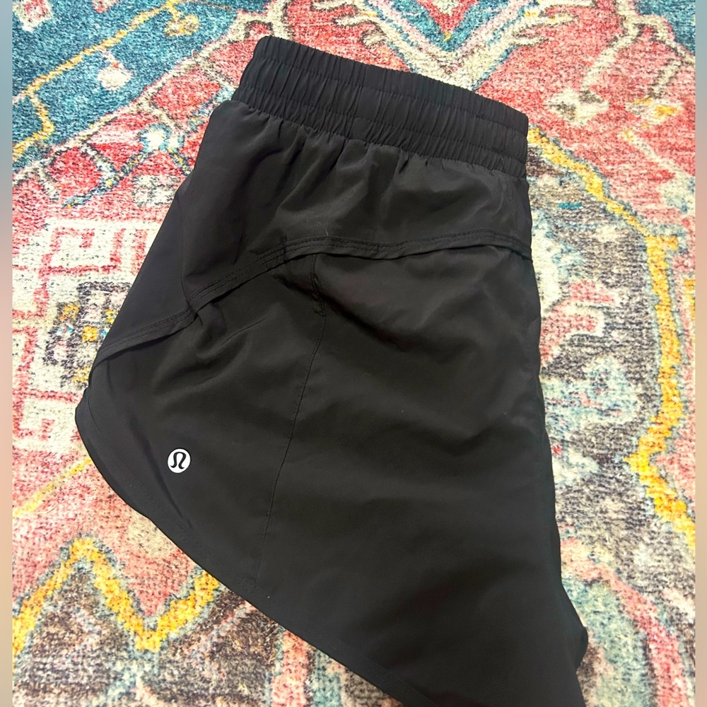 lululemon run track high rise lined shorts